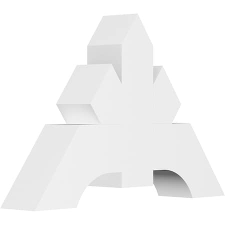 Ekena Millwork Vanguard Architectural Grade PVC Gable Bracket, 36"W x 24"H x 6"D x 6"F, 16/12 Pitch GBP036X24X0606VAN00